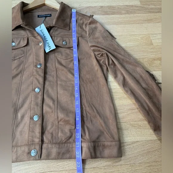 Faux Suede Fringe Jacket Size Medium New With Tags - Picture 8 of 9